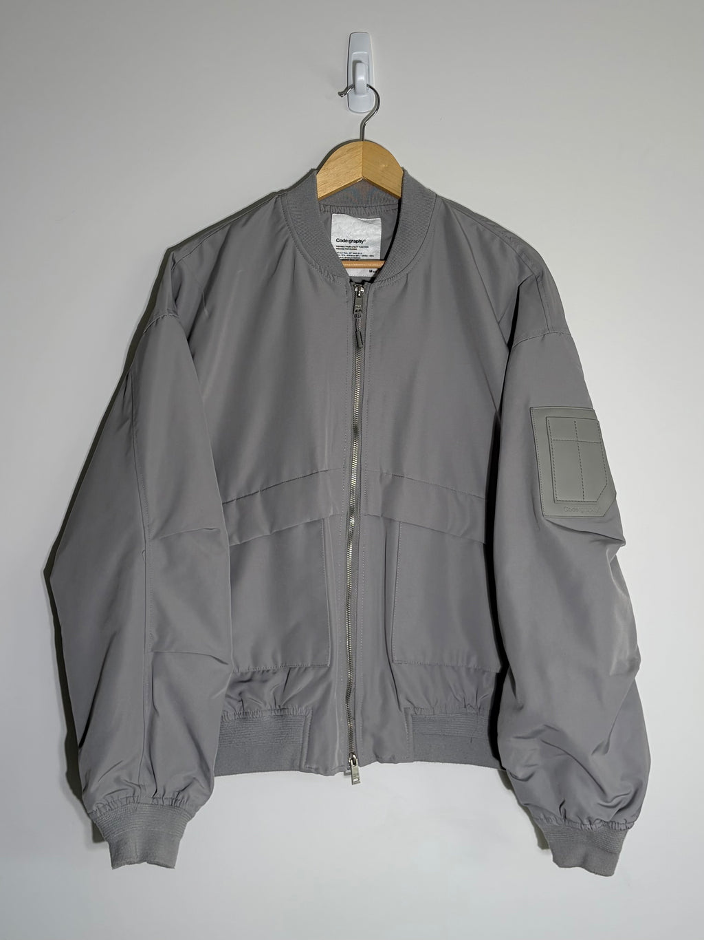 [Codegraphy] Oversized Bomber (Grey)