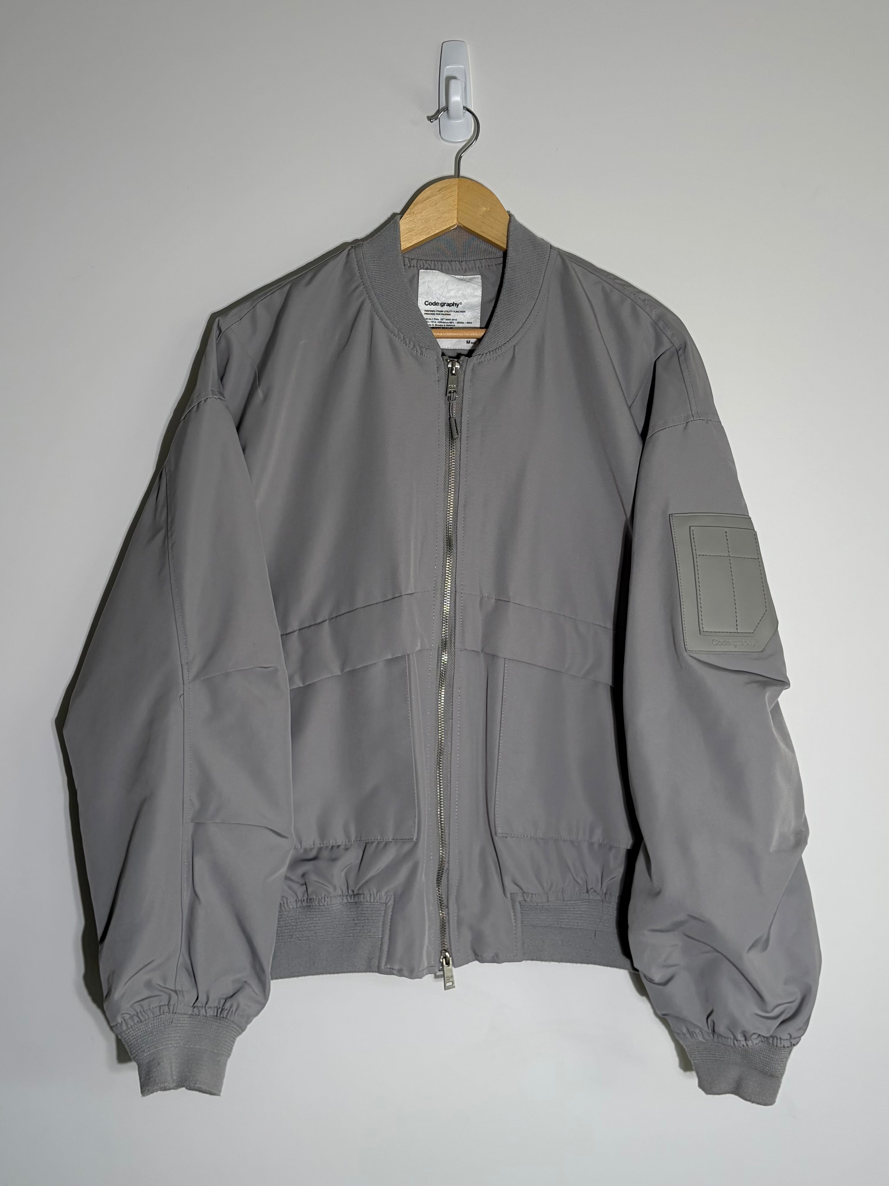 [Codegraphy] Oversized Bomber (Grey)