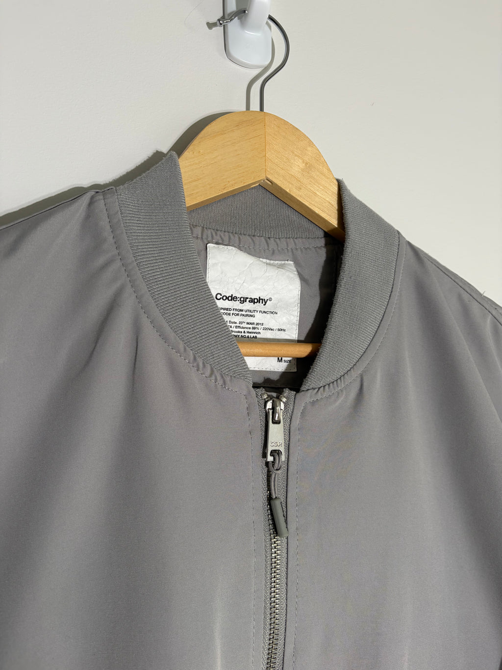 [Codegraphy] Oversized Bomber (Grey)