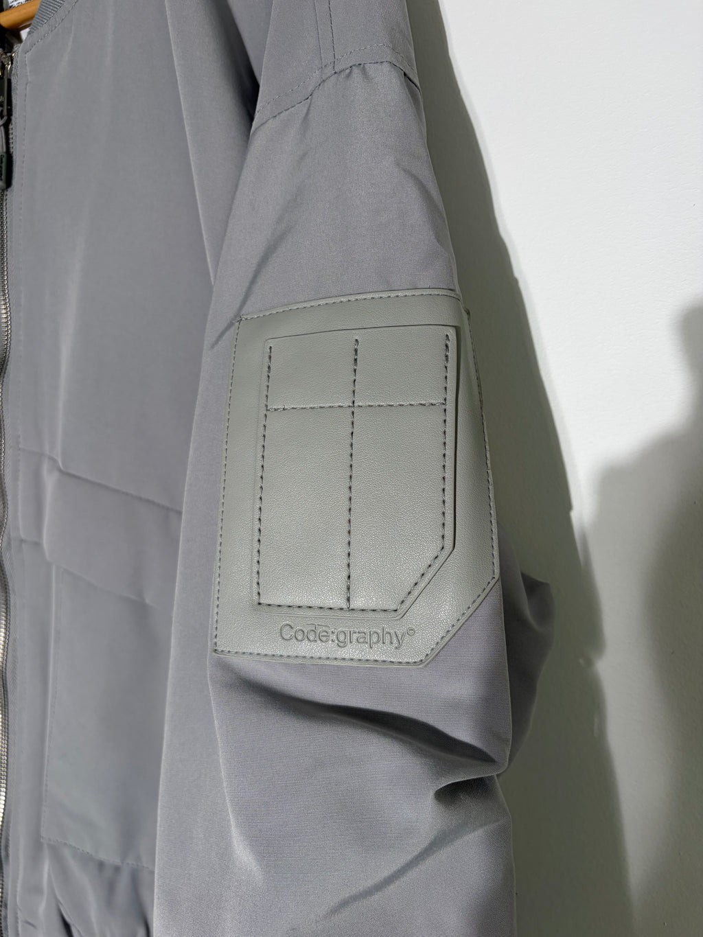 [Codegraphy] Oversized Bomber (Grey)