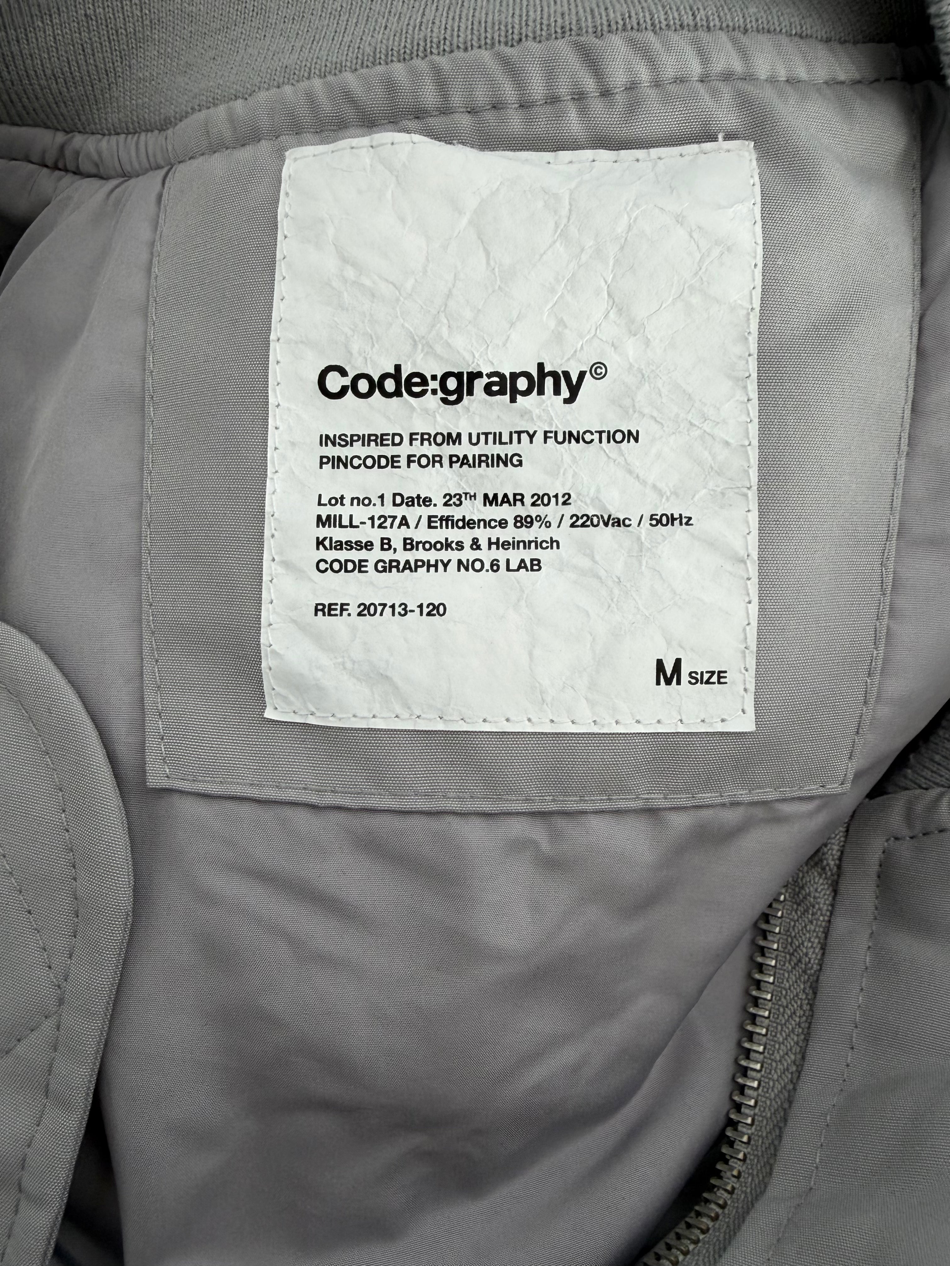 [Codegraphy] Oversized Bomber (Grey)