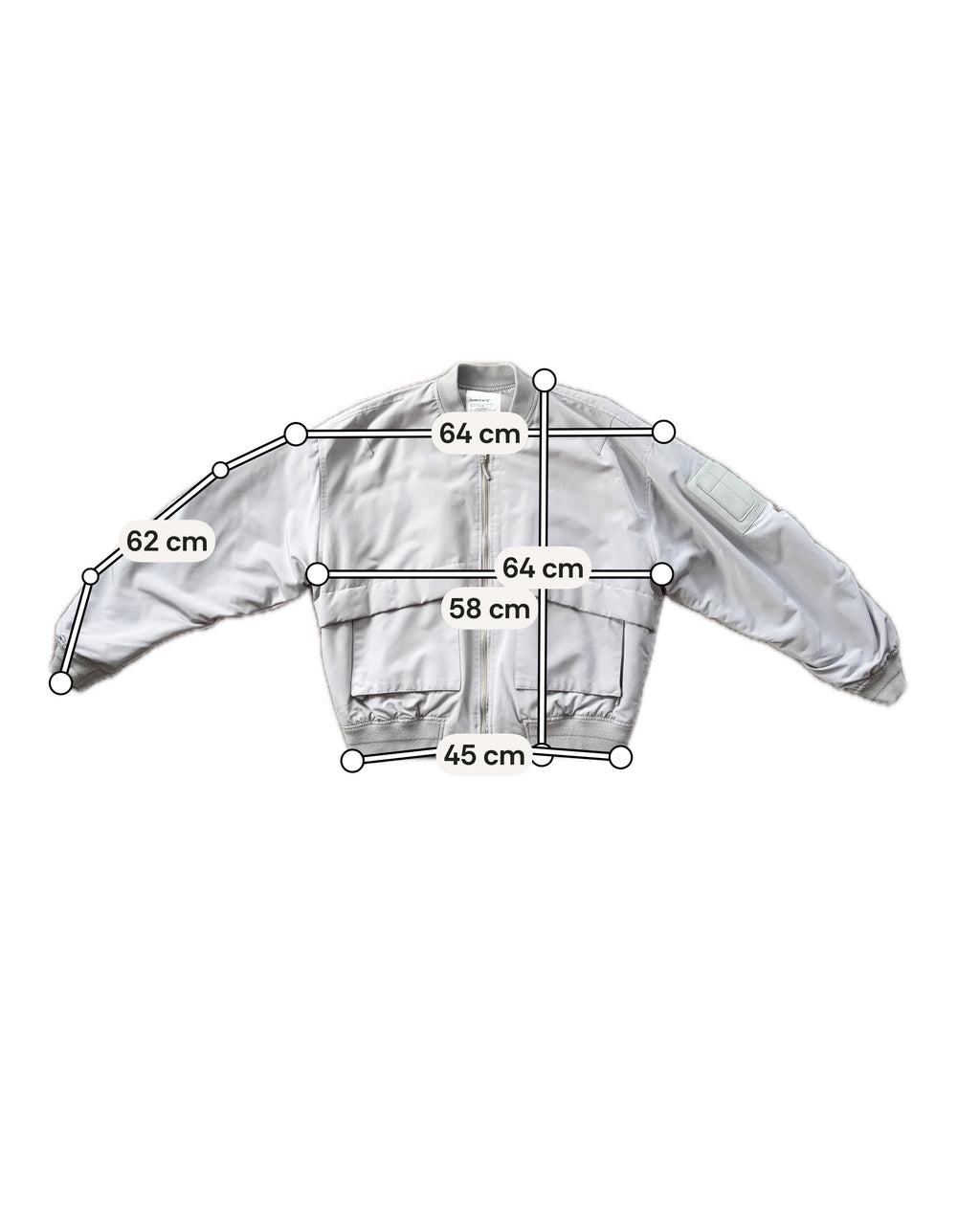 [Codegraphy] Oversized Bomber (Grey)